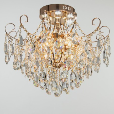 Chandelier 6x60W E27 +LED PDD Gold 56x56x47cm SVK-1