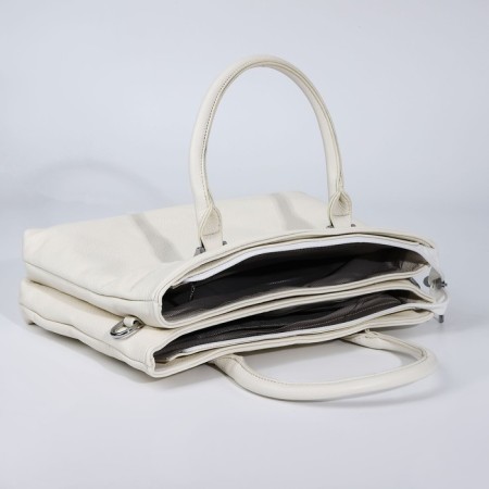 Lugus bag, 2 external pockets, white color-6