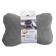 Car bone pillow, on a headrest, velor, gray, rhombus, 16 x 24 cm