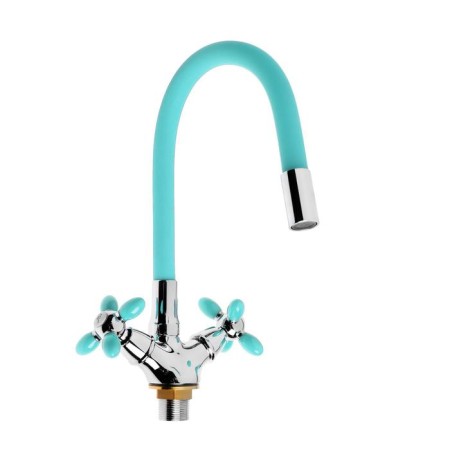 ACCOONA A4882K-1 kitchen mixer, two-wound, with flexible surge, blue