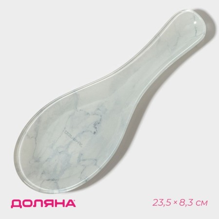 Glass stand under a spoonful of the share "Marble White", 23.5 × 8.3 × 1.5 cm