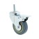 Furniture wheel, d = 75 mm, with a foot, with a latch, gray 2371581