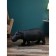 Figure "Hippo", polystone, 41 cm, black matte color