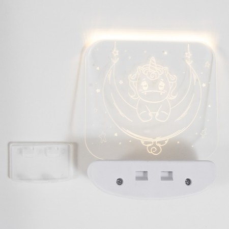 Nightnight "Unicorn" LED 3W USB AKB White 12x14.5 cm Risalux-4