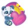Diamond mosaic sticker for children "Bear", 10 x 10 cm. Set for creativity