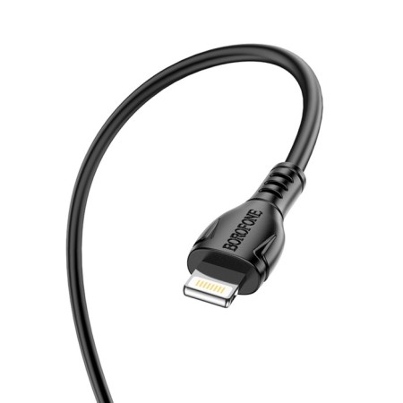 Cable Borofone BX51, Type -C - Lightning, 2.4 A, 1 m, PVC braid, black-3