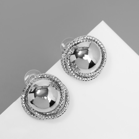 Earrings Metal "Aesthetics" Freesia, Color silver
