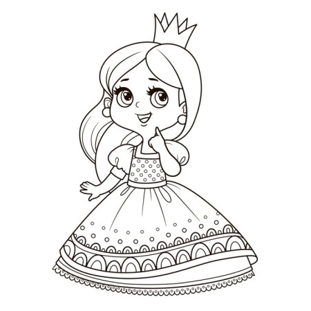 Princesses. Coloring for kids-2