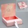 Bearbox Gift Two -way folding, packaging, “peonies”, 20 x 18 x 5 cm