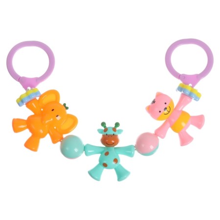 Stretching on the stroller/crib "animals", 3 toys, color mix, crush me-8