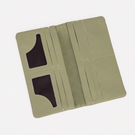 Women's wallet on magnets, green color-2