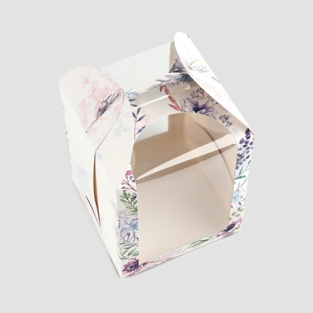 Box for small cake, confectionery packaging, “wreath”, 15 x 15 x 18 cm-2