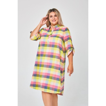 Women's dress, size 68, yellow color-5