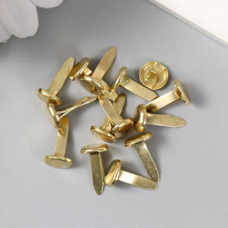 Brads for creativity metal "gold" set 15 pcs 1.5 cm 15.5x8.8x2 cm-3