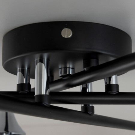 Citilux ceiling chandelier "NILS" CL132165, 6x60W, E27, Black Color Black-22
