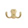 Hook furniture tundra KM201SG, two -rod, matte golden color