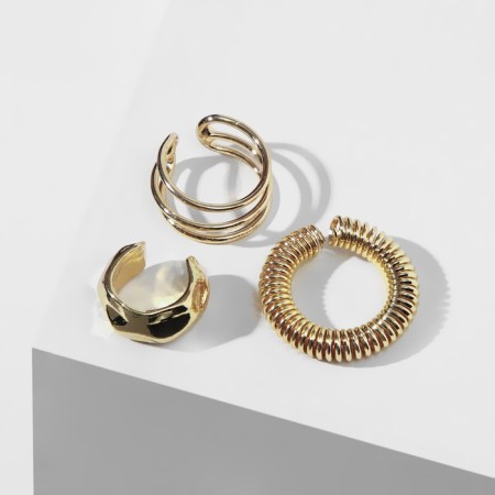 Set of earrings and Kaff "Mood", cords, color gold-1