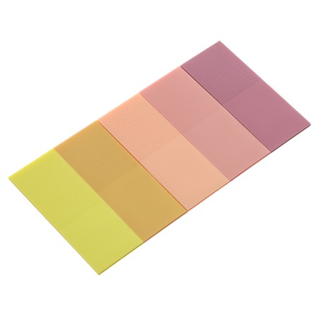 Bookmarks with adhesive edge are plastic, 20 x 45mm, 5 colors x 20 sheets, Devente Marandi, Blister, 2011205-1