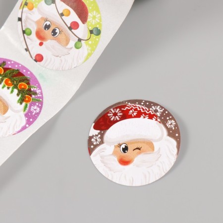 New Year Stick Paper "Grandfather Frost" d = 2.5 cm 252 pcs in roll-6