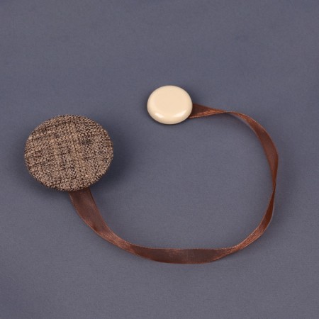 Picking for curtains "Circle", D = 5 cm, brown color-1