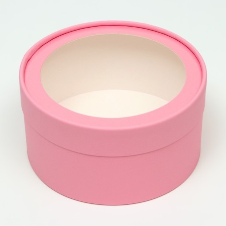 Box - tube 2 in 1, with a transparent lid "Pink", 21 x 11 - 18 x 10 cm-3