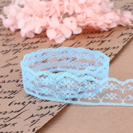 Capricon lace, 23 mm × 10 ± 1 m, blue color No. 33-2