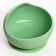 Baby plate on a suction cup, silicone, green color