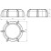 Popular nut Aquant, 1 "x 25 mm, height 15 mm, 50 pcs