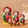 Rimma nesting doll, red scarf, 7 puppet, 20-22cm