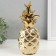 Souvenir ceramics "pineapp" white with gold 11x11x26 cm