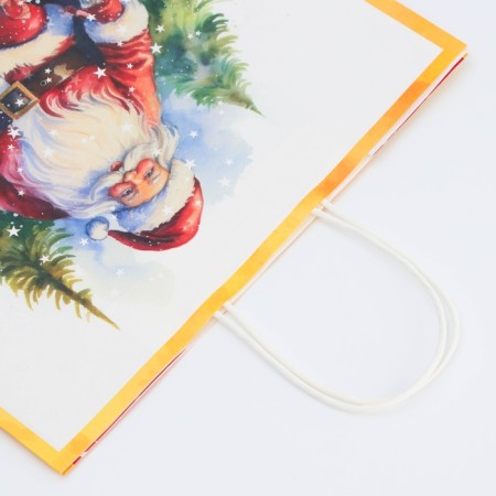 New Year. Package Paper Gift New Year craft "Happy New Year" 32 x 17.5 x 37 cm.-2