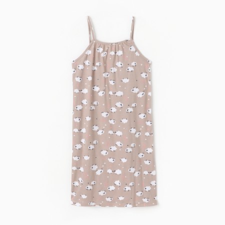 Night shirt female "lamb", beige color, size 44