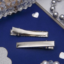 The base for the hairpin, clamp 4.5 cm, silver
