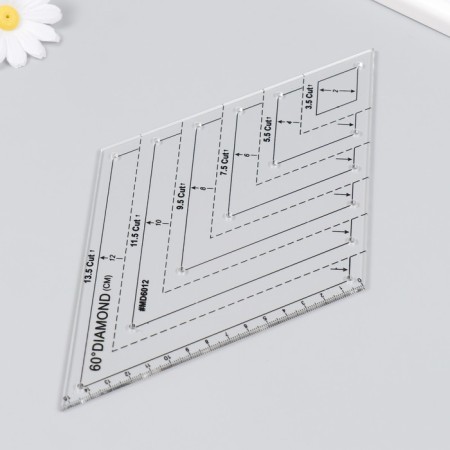 Patchwork ruler plastic 60 ° "rhombus"-1