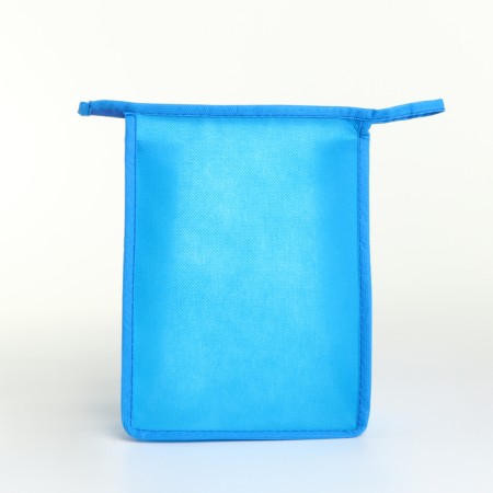 Cosmetic bag with zipper, cornflower color-2