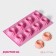The form for baking the share "German cupcake. Whirlwind ", silicone, 28.5 × 17 cm, 8 cells, pink color