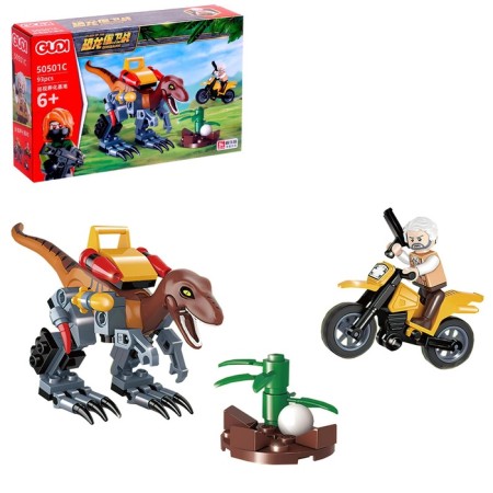 Designer Dino "Motorcyclist against a dinosaur", 93 details