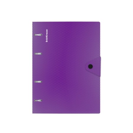 A notebook on the rings A5, 80 sheets in the Erichkrause "Glance Vivid", plastic cover, offset block, whiteness 100%, mix-5