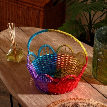Lafifa fruit basket aluminum, 27x27x13 cm