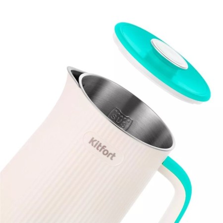 Electric kettle KitFort KT-6197-2, plastic, Metal flask, 1.5 l, 1500 watts, white-green-2