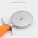 Knife for pizza and dough the orange, 19 cm, d = 6.7 cm, orange color