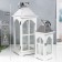 Climbing tree "Lantern - the veranda of the arch" White and silver set 2 pcs 36x14x14, 52x20x20 cm