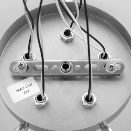Six 5x15W E27 chandelier 52x52x15cm Bayerlux-7