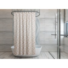 Mosaico bathroom curtains, 180 x 200 cm, beige color