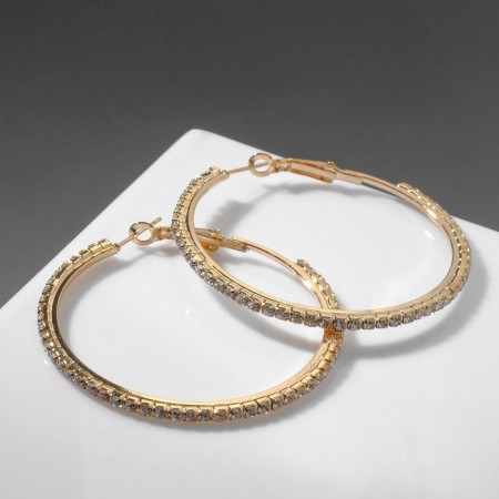 PRINCESS REVESS EARRES WITH THE COLLECTION, White in gold, D = 4.5 cm