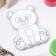 Magic coloring "Bear", reusable, 8x6.5 cm