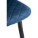 Capri Metal/Velvet, Black/Blue 45x51x86 cm stool