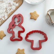 A set of cookies of the Ballet Dilan, 2 pcs, a pack 8 × 7 × 2, ballerina 8 × 5.5 × 2 cm, red color