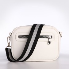 Women's bag over the shoulder, Textura, small size, white color