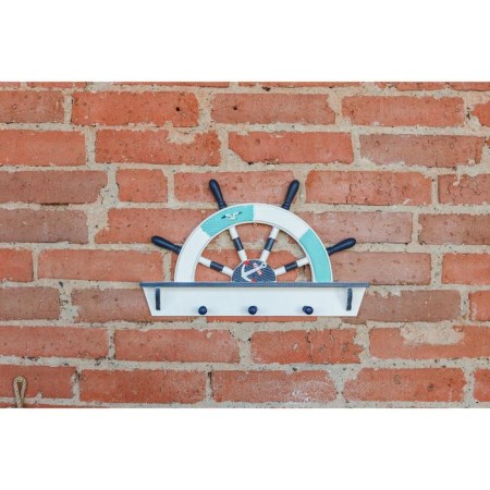 Interior hanger "helm", 3 hooks, white-blue, 45 x 28 x 5 cm-8